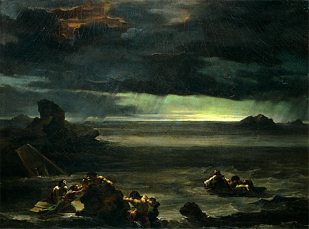 Déluge : Peinture à l'huile sur toile de Théodore Géricault.