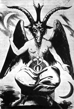 Ordre des Templiers : Représentation du Baphomet.